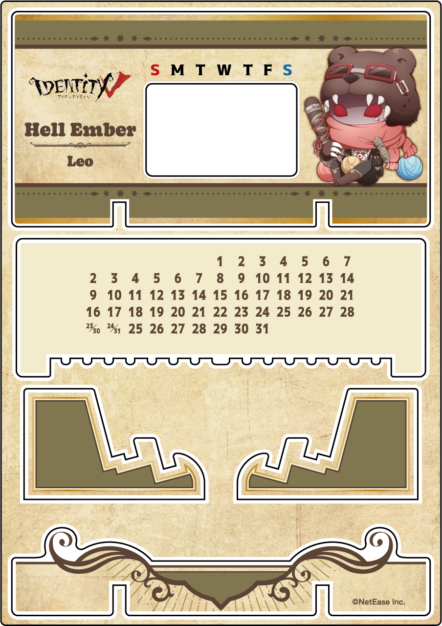 【受注販売】第五人格 第1弾|アクリル万年カレンダー