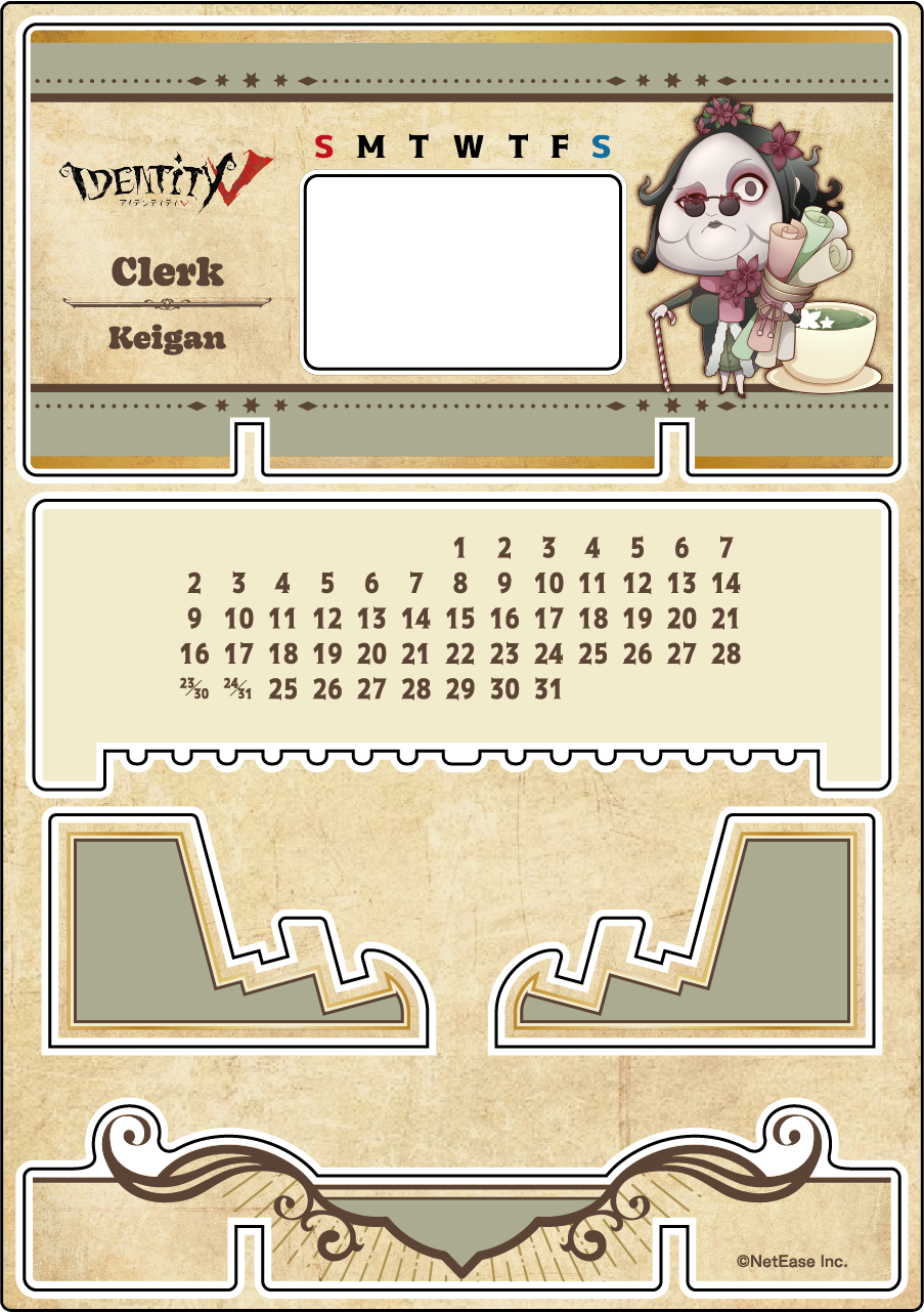 【受注販売】第五人格 第1弾|アクリル万年カレンダー