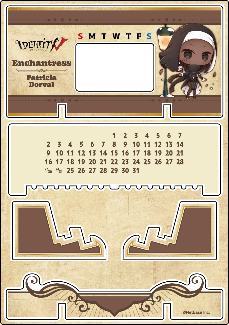 【受注販売】第五人格 第1弾|アクリル万年カレンダー