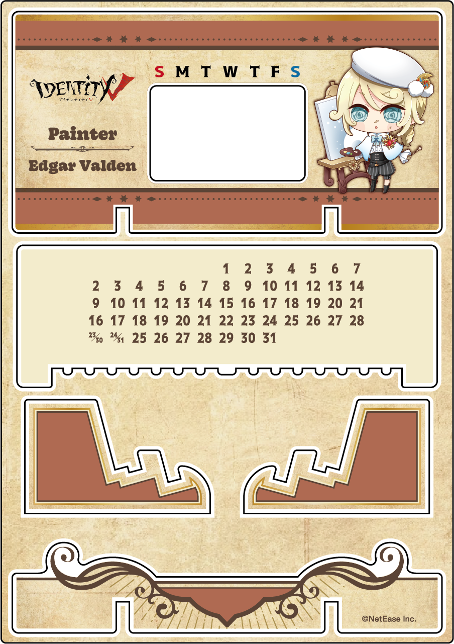 【受注販売】第五人格 第1弾|アクリル万年カレンダー