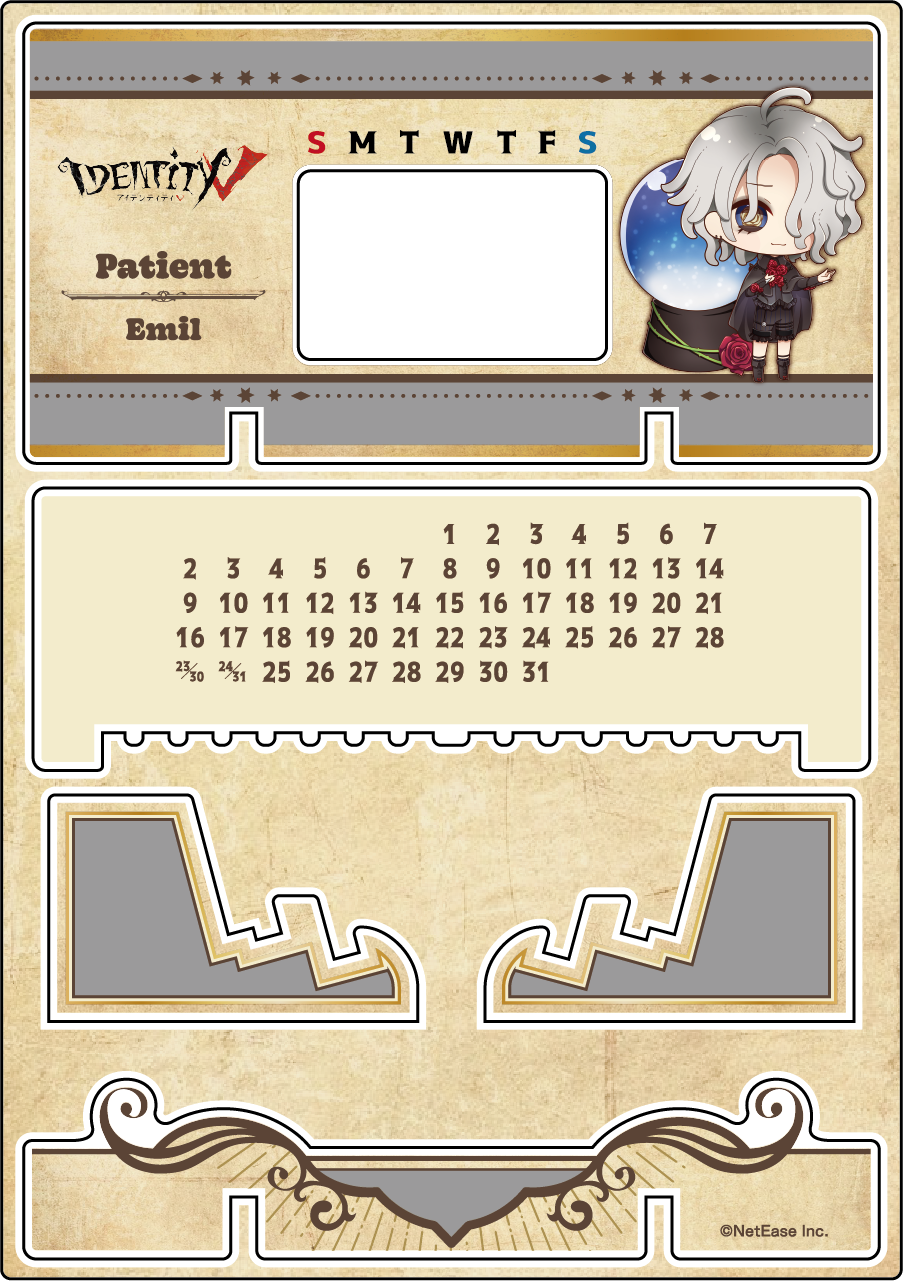 【受注販売】第五人格 第1弾|アクリル万年カレンダー