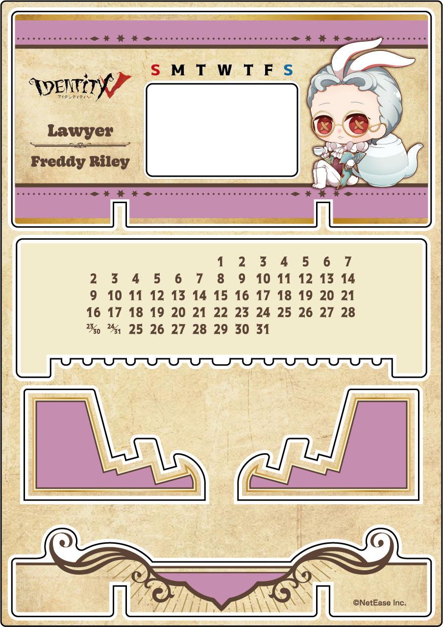 【受注販売】第五人格 第1弾|アクリル万年カレンダー