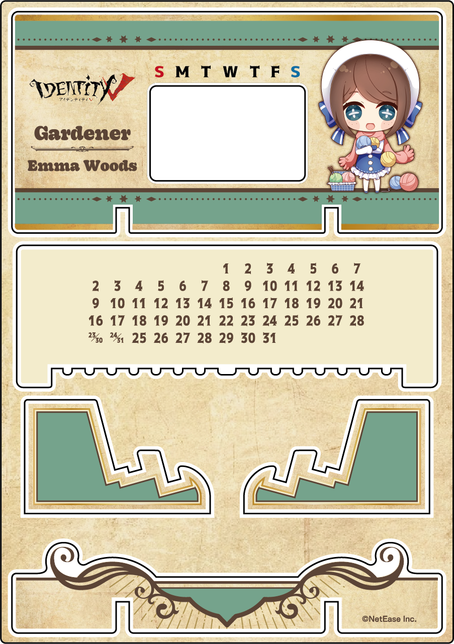 【受注販売】第五人格 第1弾|アクリル万年カレンダー