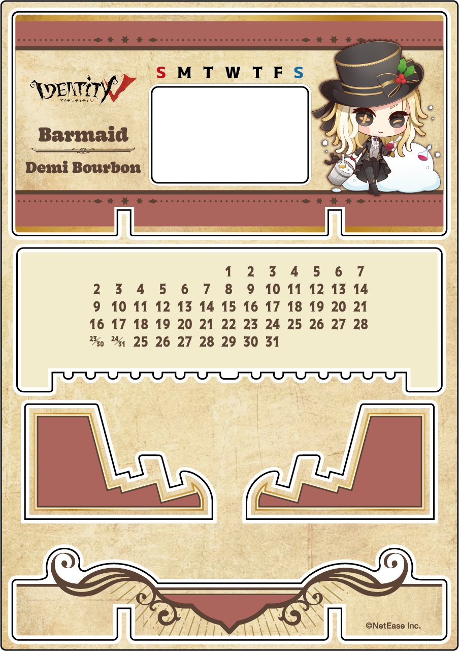 【受注販売】第五人格 第1弾|アクリル万年カレンダー