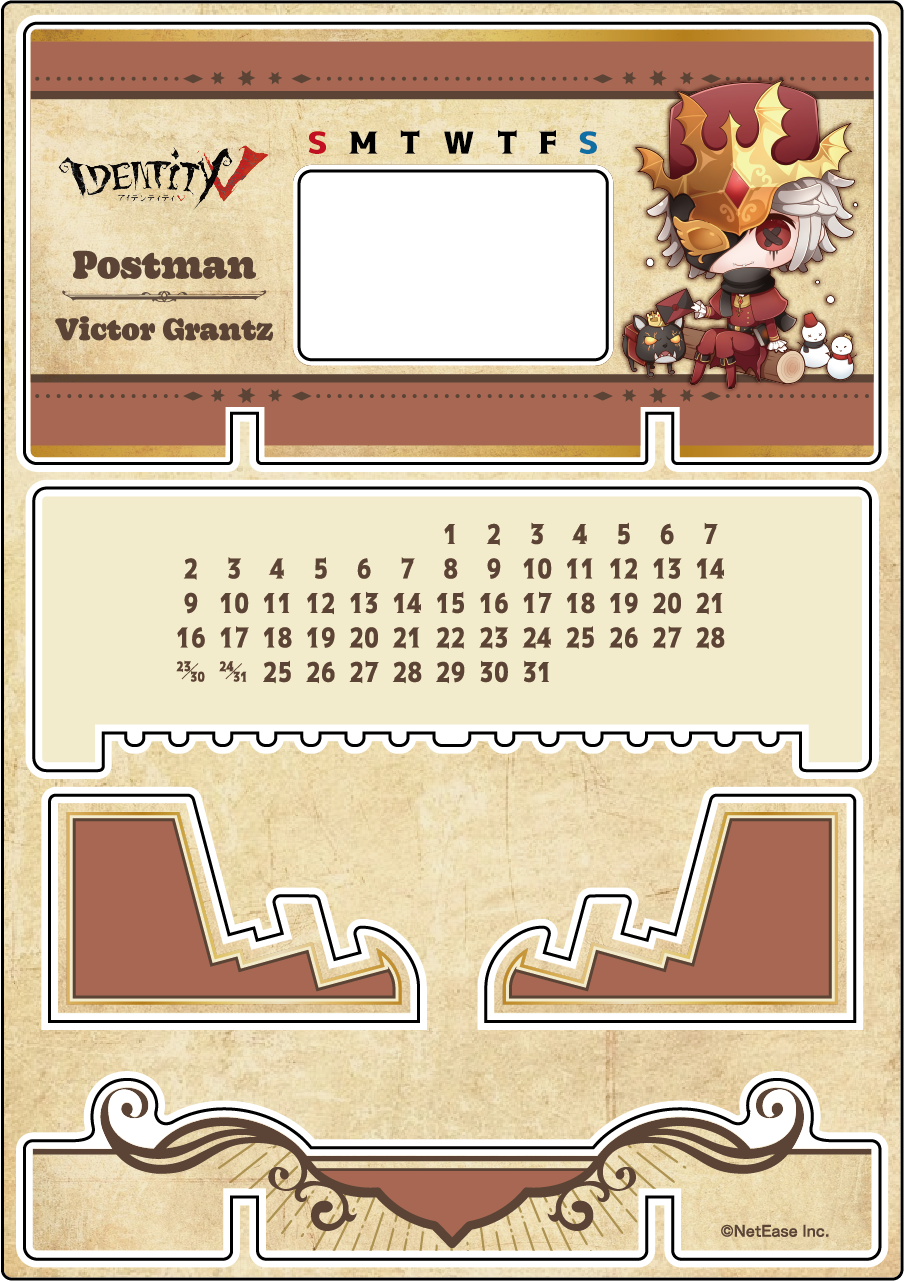 【受注販売】第五人格 第1弾|アクリル万年カレンダー