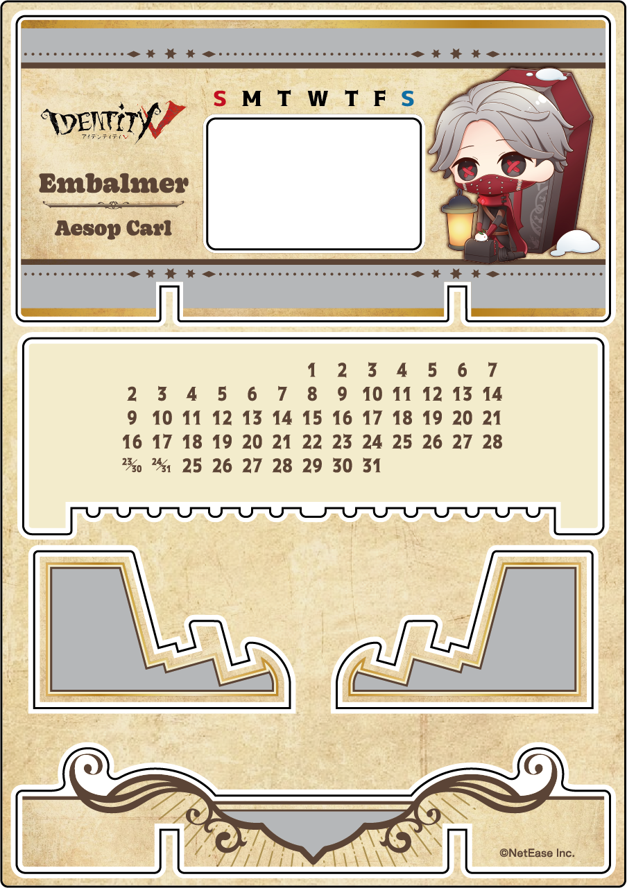 【受注販売】第五人格 第1弾|アクリル万年カレンダー