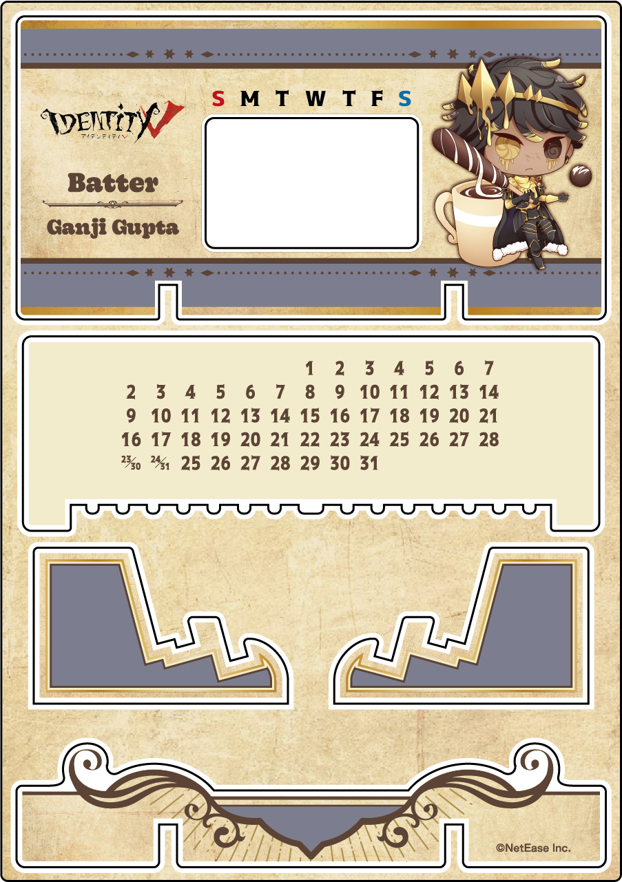 【受注販売】第五人格 第1弾|アクリル万年カレンダー