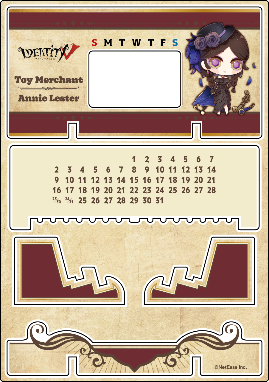 【受注販売】第五人格 第2弾 A|アクリル万年カレンダー