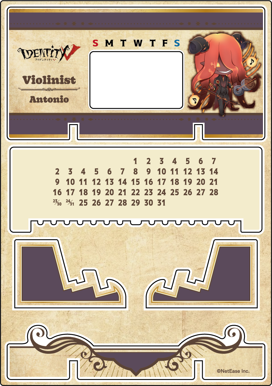 【受注販売】第五人格 第2弾 A|アクリル万年カレンダー