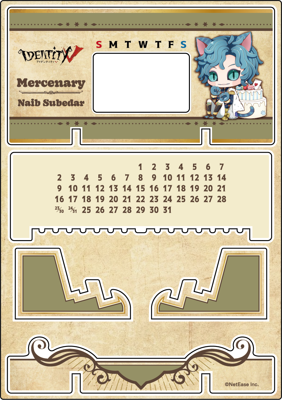 【受注販売】第五人格 第2弾 A|アクリル万年カレンダー