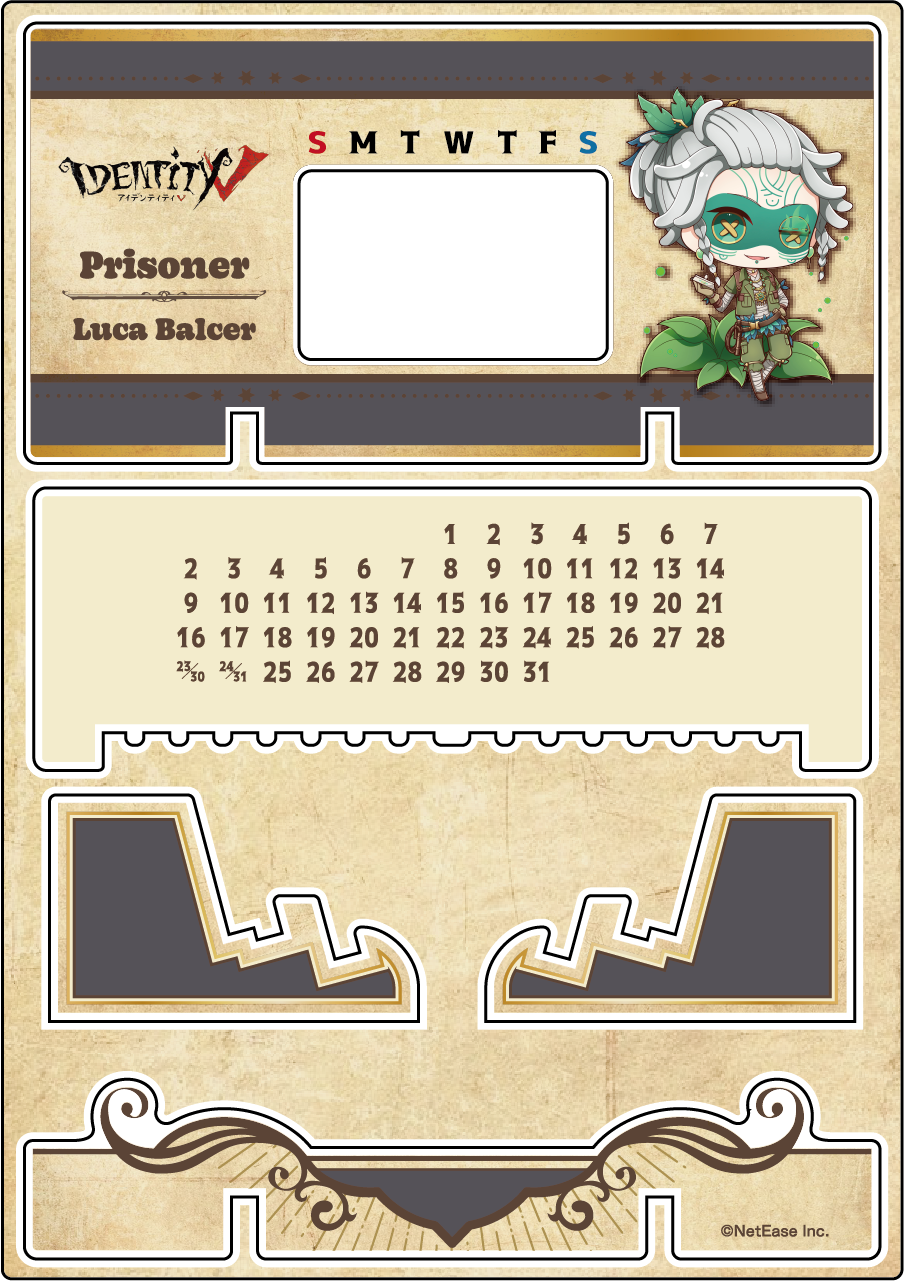 【受注販売】第五人格 第2弾 A|アクリル万年カレンダー