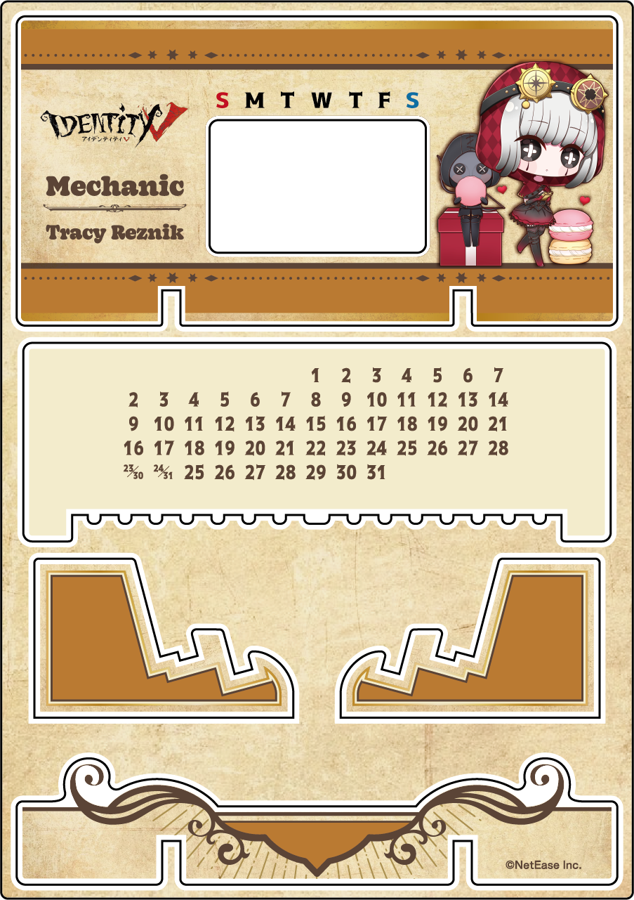 【受注販売】第五人格 第2弾 B|アクリル万年カレンダー