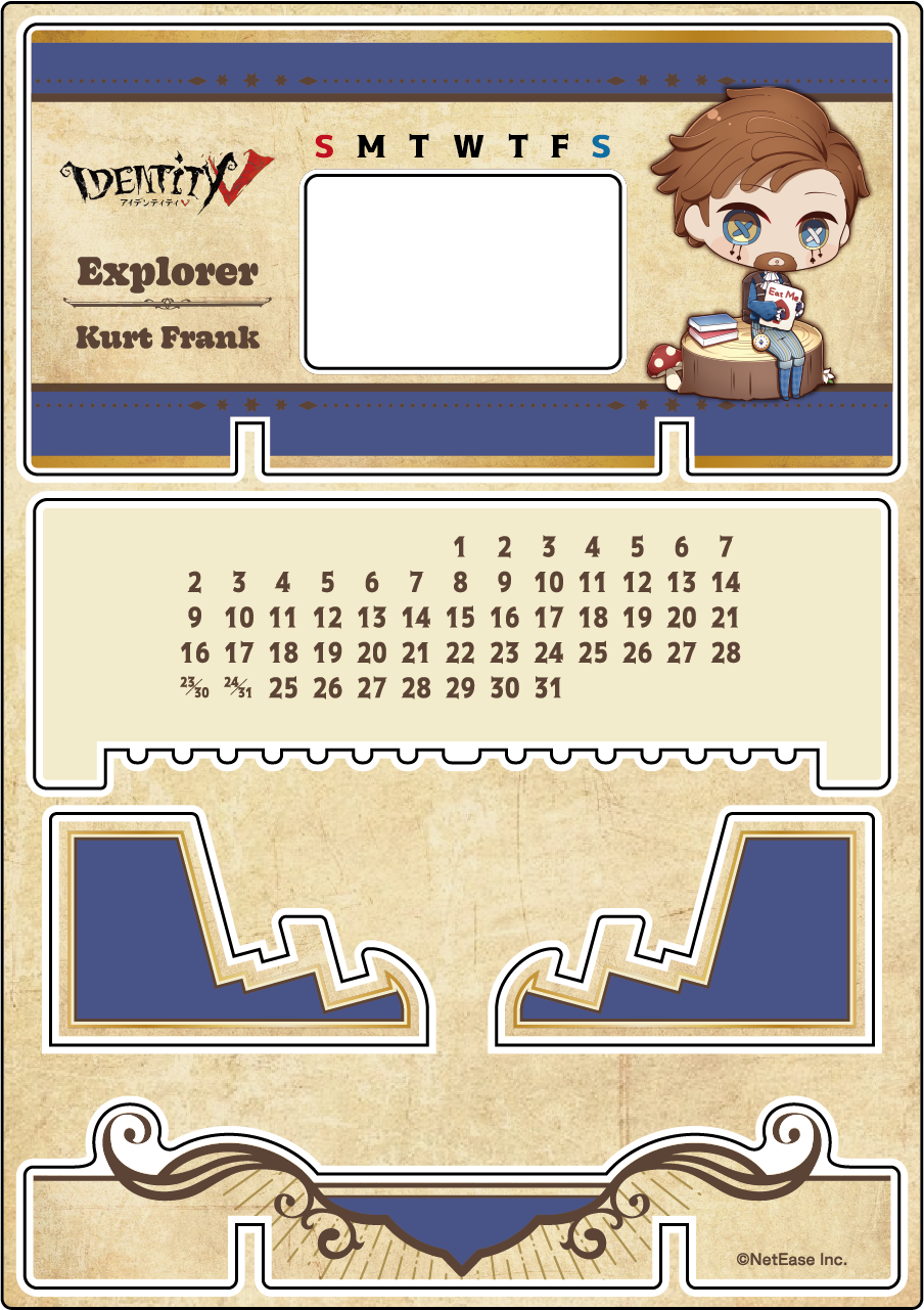 【受注販売】第五人格 第2弾 C|アクリル万年カレンダー