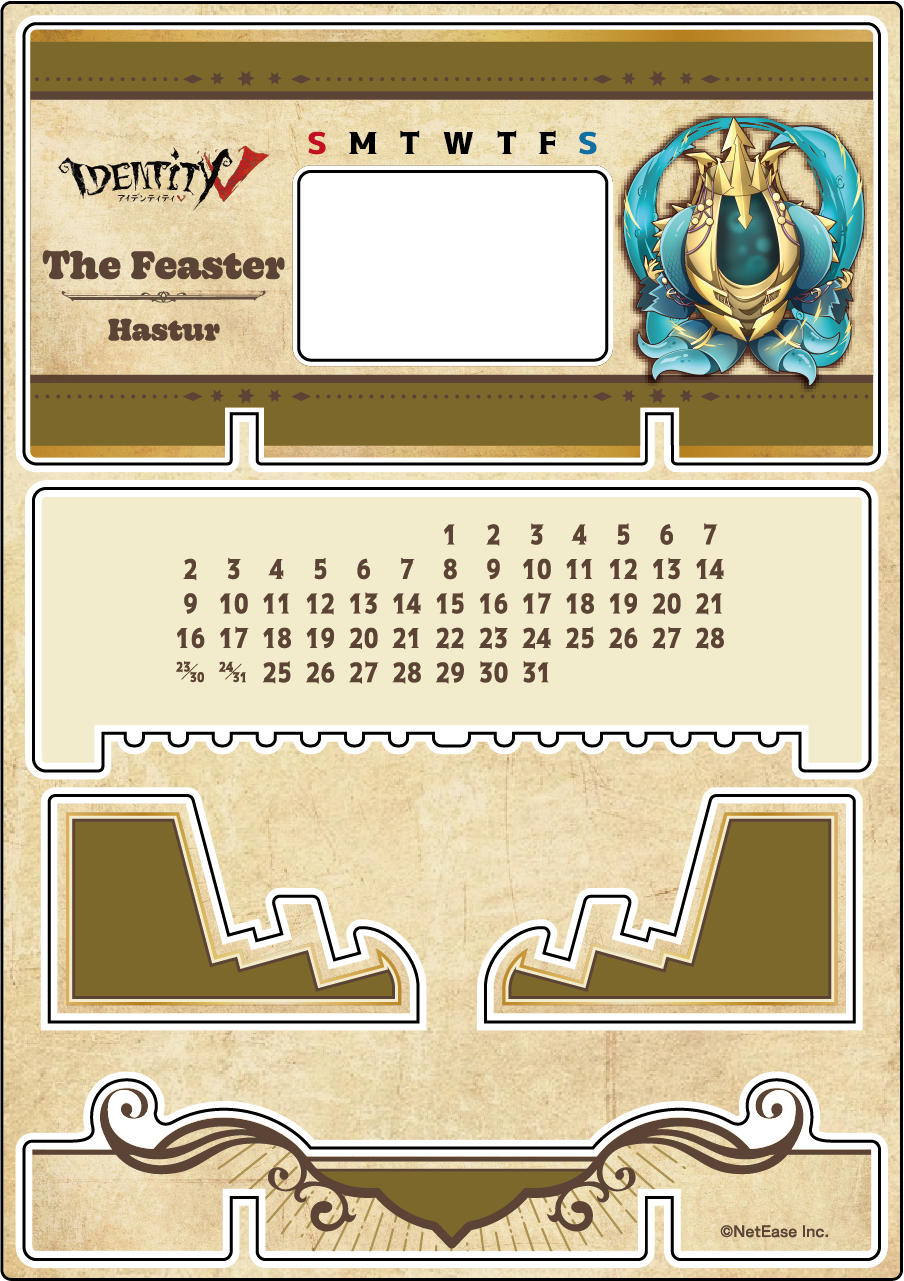 【受注販売】第五人格 第2弾 C|アクリル万年カレンダー